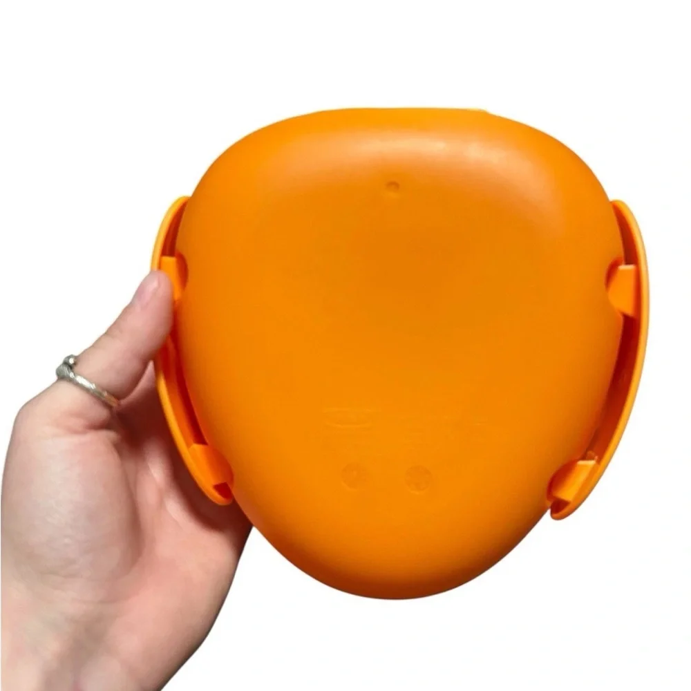 IKEA Dog Face Snack Container Kids Lunch Box Orange Plastic Storage Box w/ Ears